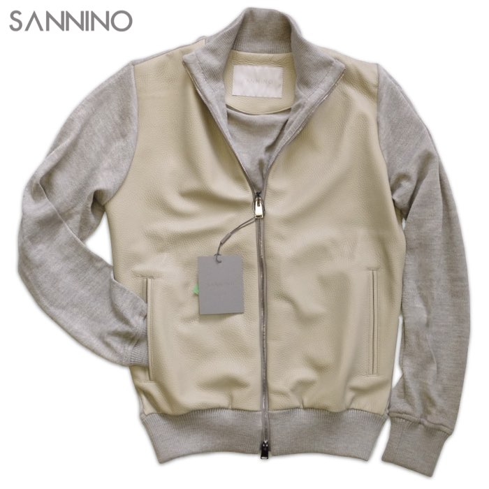 美品SANNINOサンニーノ スエード ブルゾン ブラック46イタリア製 23SS 〈Brilla per il gusto〉LINE UP 〜アウター、ブルゾン編