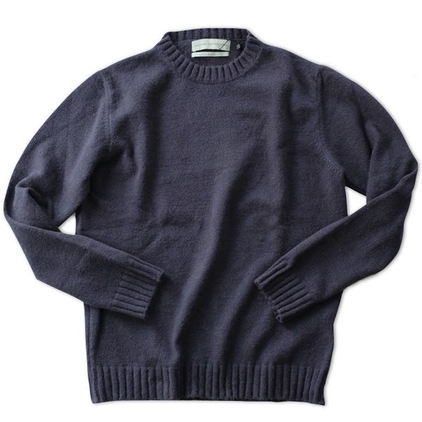 オリジナルヴィンテージスタイル Original Vintage Style メンズ コットンナイロンフリースニット【オールシーズン】【イタリア製】【送料無料】ブルー系 ネイビー｜Mens Ladys SelectShop クランチ