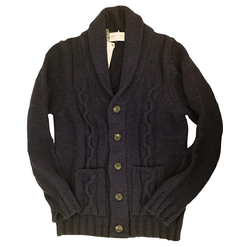 【セール20】Settefili Cashmere セッテフィーリ・カシミア 三者混ショールカラーカーディガン ネイビー【送料無料】｜Mens Ladys SelectShop クランチ