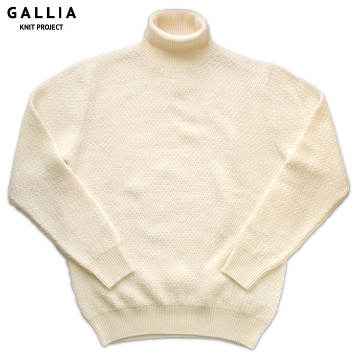 【大売り出し20】GALLIA KNIT PROJECT ガッリア 編み物事業計画 メンズ 真っただ中ゲージ 編み柄タートル編み物 MURPHY【秋冬】【貨物輸送無料】【イタリア製】象牙色 ７ゲージ 生み出すことり