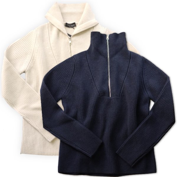 【大売り出し】Robert Collina ロベルト コリーナ レディス 肋材編みジップアップセーター【貨物輸送無料】イタリア共和国製 編み物 タートル ハイネック クリスマス 差し上げ物