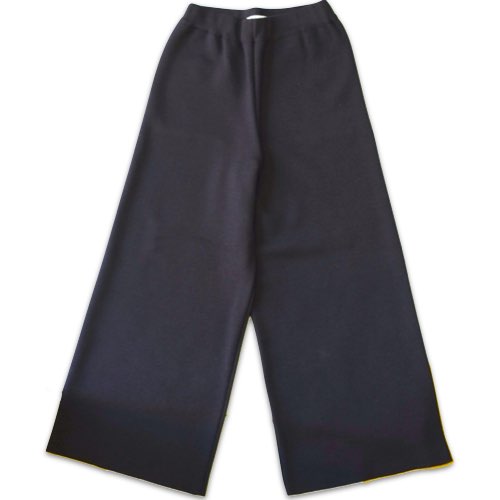【セール】SCAGLIONE スカリオーネ レディス ミラノリブニットパンツ. ネイビー・グレー【送料無料】ワイドパンツ|Mens Ladys SelectShop クランチ