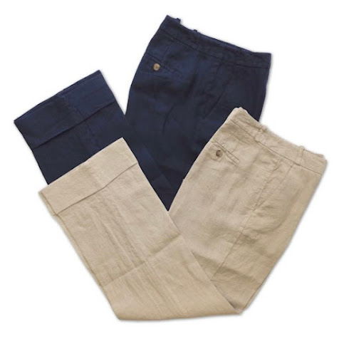 SCAGLIONE スカリオーネ レディス リネンストレートパンツ【貨物輸送無料】春夏  麻 第一義的ズボン下 イタリア製 レディースファッション-パンツ-ボトムス