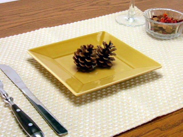 スクエア マスタード 正角皿 15.5cm プレート 黄色 食器 KOYO JAPAN 洋食器 SQUARE 業務用 [アウトレット]画像