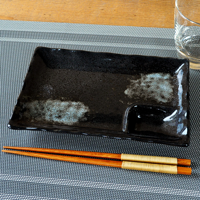 3連刺身皿 楽天市場】6.0 仕切皿 16.8cm×11.3cm×高さ2.8cm 焼物皿 刺身皿