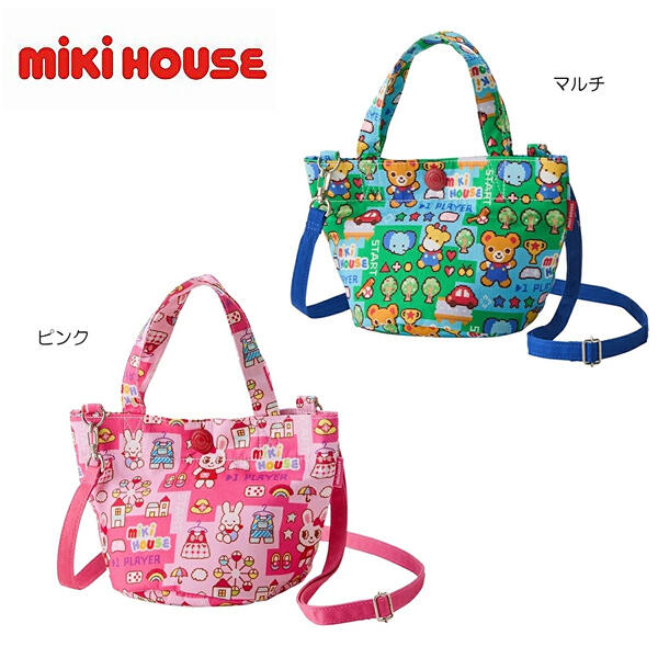 ★★ミキハウス トートバッグキッズ レディース ミニトート プレゼント ギフト 総柄 リンクコーデ おでかけ｜ＫＩＤＳ-ＳＴＹＬＥ　ホアシ