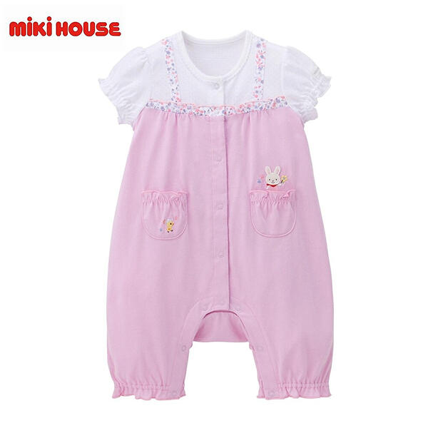 ★★【貨物輸送無料】ミキハウス mikihouse 遊撃手櫂 70珊・80珊 日本製 ベビー服 小わっぱ服 ロンパース 御嬢さん 御坊っちゃん 前食い違い 10%OFF ベビーファッション-カバーオール・ロンパース