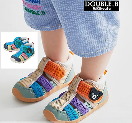 ★★【10%OFF SALE】ミキハウス ダブルＢ mikihouse ベビーサンダル 13cm13.5cm14cm14.5cm15cm15.5cm16cmベビーキッズ 赤ちゃん 子ども 男の子 女の子 夏用 水あそび プール ビーチサンダル サンダル