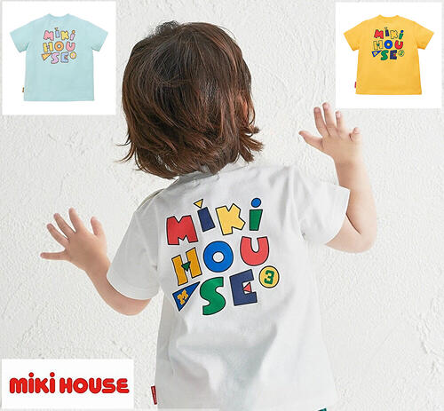 ★★【送料無料】ミキハウスmikihouse  バックプリント半袖Tシャツ80cm90cm100cm110cm120cm130cm 日本製 トップス 長袖  女の子 男の子 10%OFF