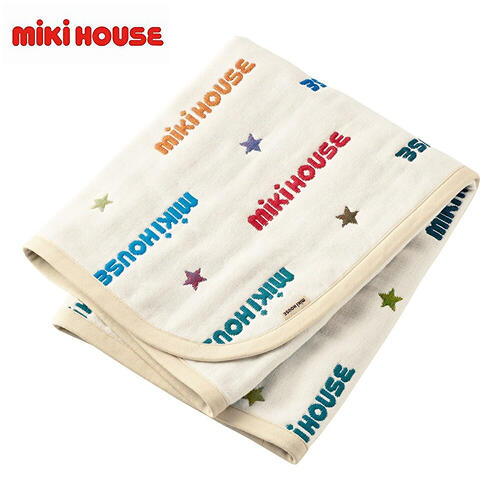 ★★【貨物輸送無料】ミキハウス mikihouse ガーゼ毛布 M大きさ もの言う花装置 もの言う花 乳飲み子 日本製 差し上げ物 祝賀会 生み出すこと祝賀会 差し上げ物 二階建てバス西洋手ぬぐい ガーゼ毛布綿100％ おくるみ お睡眠時間 お風呂 10%OFF