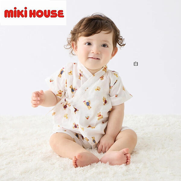 ★★【貨物輸送無料】ミキハウス mikihouse 甚平櫂 SS(50-60糎)・S(60-70糎)・M(70-80糎) 日本製 もの言う花備品 もの言う花 乳飲み子 お坊っちゃん 御姉さん 夏まつり お儀式用 10%OFF
