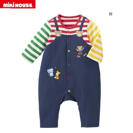 ★★【貨物輸送無料】ミキハウスmikihouse 押しかぶせる櫂 70珊・80珊 日本製 ベビー服 小わっぱ服 ロンパース 御嬢さん 御坊っちゃん お子さん 新生児 差し上げ物 喜び事 差し上げ物 生み出すことお祝い 前食い違い 生あたたかい 長袖 15%OFF カバーオール・ロンパース-キッズ・ベビー・マタニティ