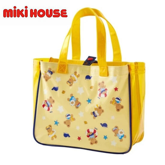★★ミキハウスmikihouseミキハウスベア 砂浜御徒面子 砂浜御徒面子 スウィミングプール御徒面子 ビニール御徒面子 スイムバッグ 御徒面子 かばん 愛くるしい 今めかしい 総柄 スイムグッズ スウィミングプール 海 水泳ぎ キッズ ちびっ子用 お坊っちゃん お嬢さん 男女兼用 10%OFF
