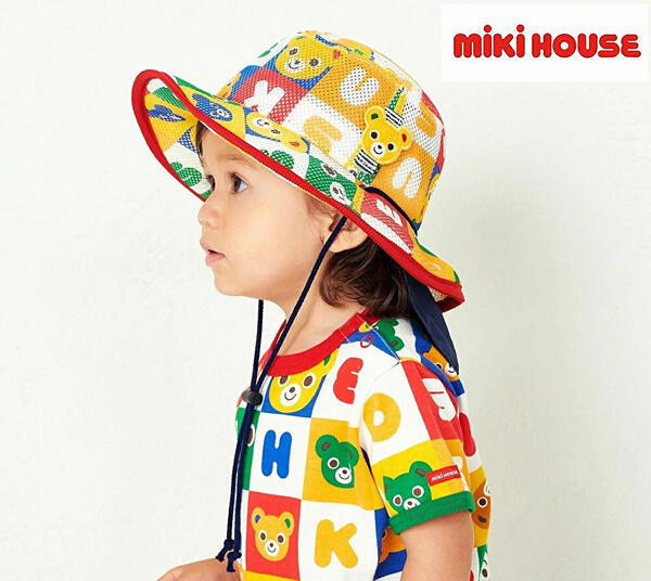 ★★ミキハウス mikihouseダブルラッセルテンガロンハット 48珊・50珊・52珊・54珊・56珊 キッズ ちびっ子 こども お坊っちゃん お嬢さん おでかけ 日よけ アウトドア 余暇 考えもの立ちはだかる10%OFF