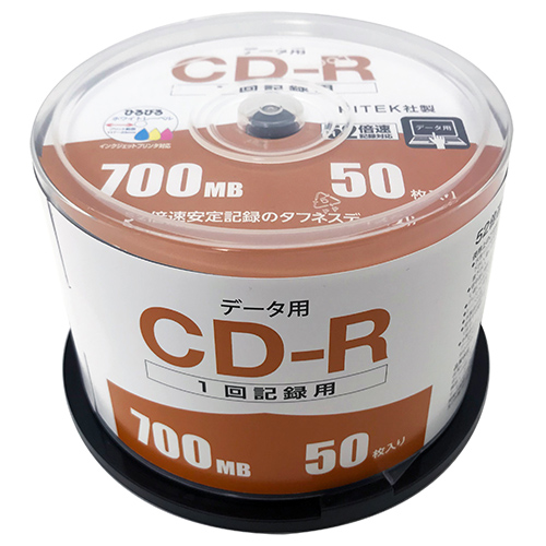 RITEK社製 データ用ＣＤ−Ｒ ５２倍速 RM-CD700R50SD ５０枚 スピンドル 録画・録音用メディア