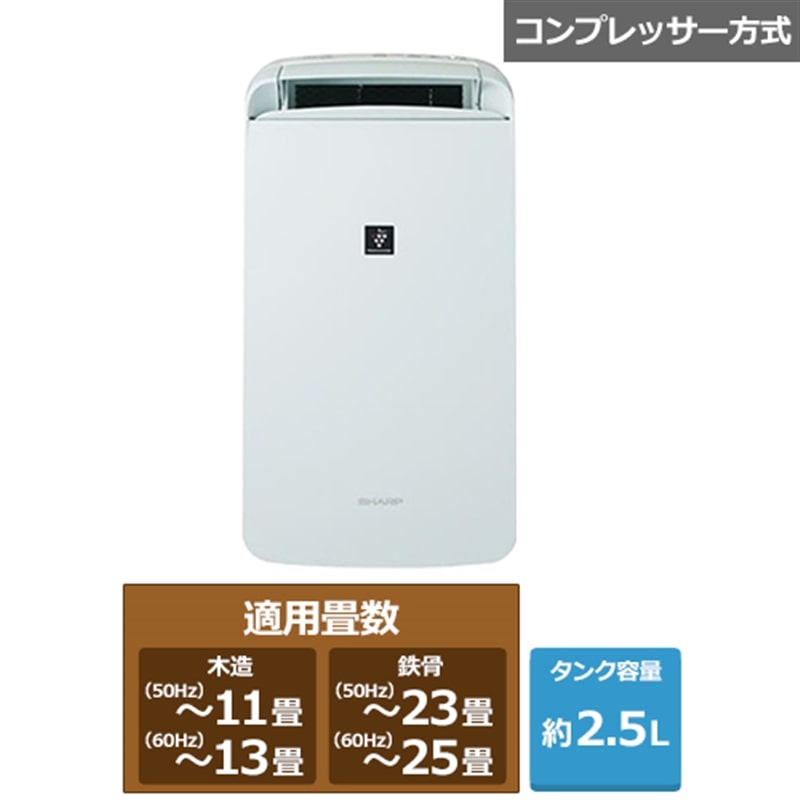 楽天市場】SHARP（シャープ） 衣類乾燥除湿機 CV-T60-W ホワイト系