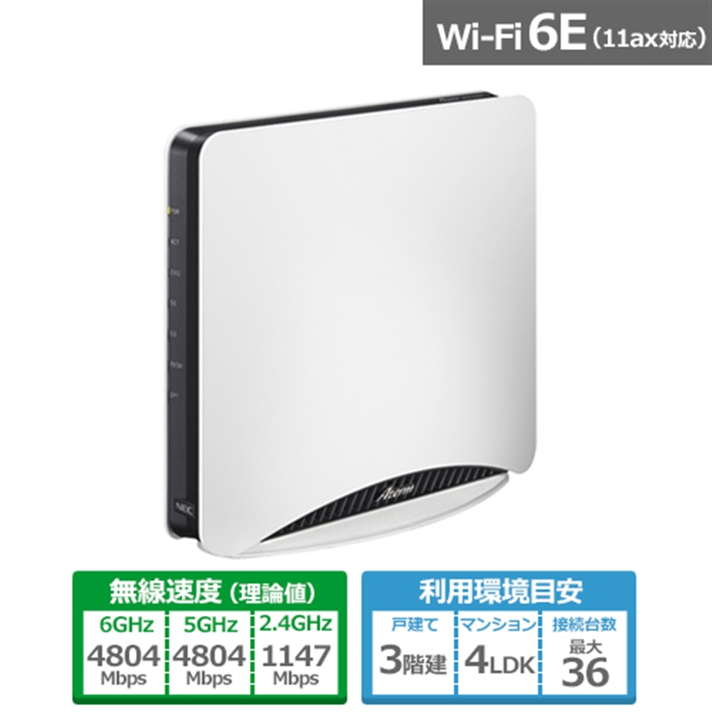 NEC 無線ルータ PA-WX11000T12 ホワイト ネットワーク機器 | dragon-mt