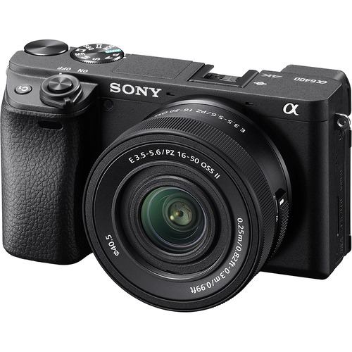【納期約3週】【お一人様1点まで】【代引不可】ソニー ILCE-6400K B 一眼写真機 α Eマウント パワーズームレンズキット 黒いこと ILCE6400KB