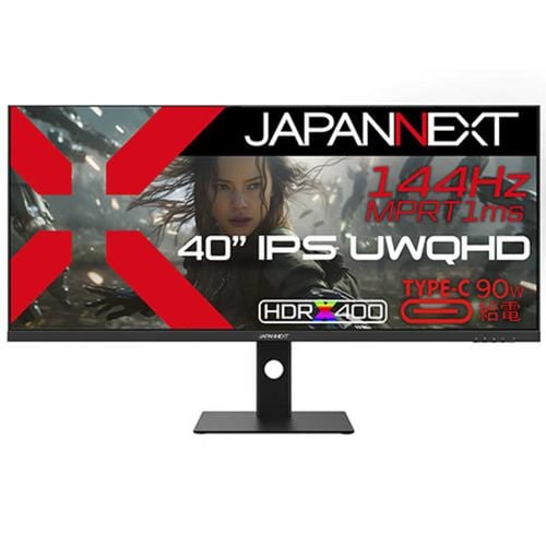 【納期約3週間】JAPANNEXT 40インチ IPSパネル 144Hz UWQHDウルトラワイドゲーミングモニター JN-IPS401UWQHD144-C90W JNIPS401UWQHD144C90W