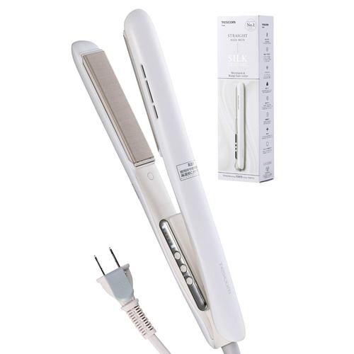 【納期約7～10日】TESCOM　テスコム TS860A-W ストレート ヘアアイロン 25mm 5段階調節 ダブルヒーター 自動電源OFF 海外対応 旅行 ホワイト　TS860AW