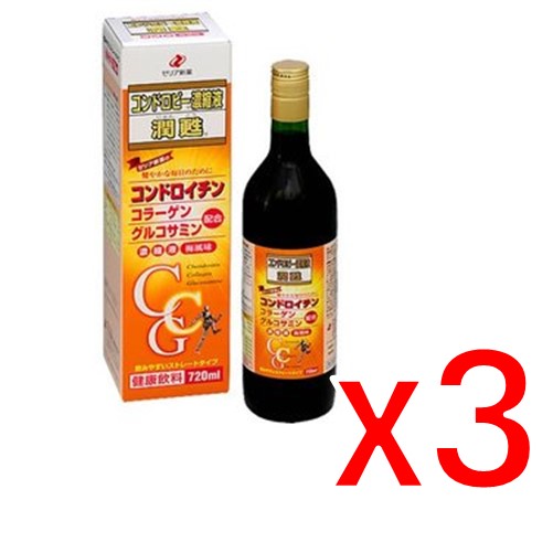 【納期約2週間】【お一人様1セットまで】(042921)x3 ゼリア新薬工業 コンドロビー濃縮液 潤甦 じゅんこう 720mL×３【セット販売】