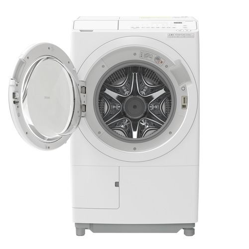 【納期約2週間】【配送設置商品】日立 ドラム式洗濯乾燥機 左開き 洗濯12.0kg 乾燥6.0kg 幅63.8cm らくメンテ ナイアガラ洗浄 風アイロン BD-SV120M ホワイト系　BDSV120M 「ドラム型」