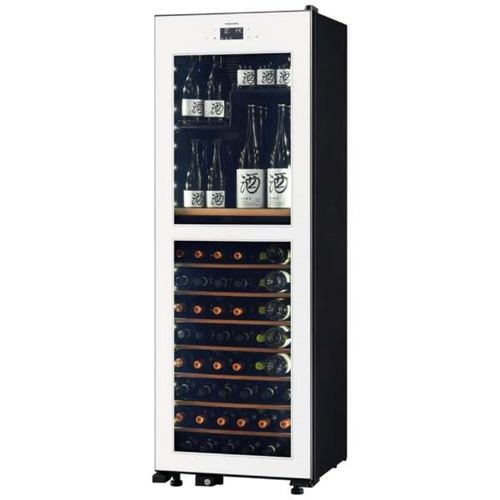 【納期約4週間】【配送設置商品】さくら製作所 LX95DM2Z RHW 上下2温度管理式 氷温冷蔵機能 日本酒＆ワインセラー 右開き 95本 ホワイト　312L　「270L～499L」