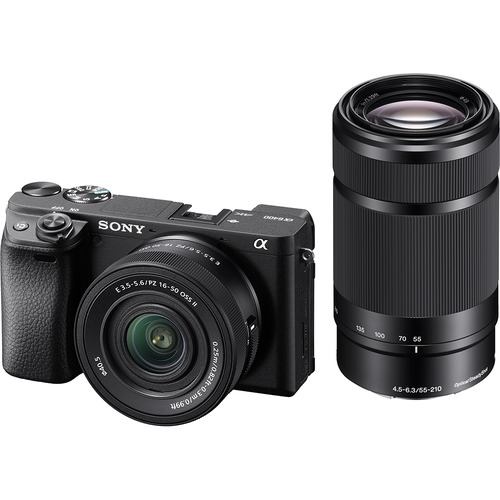 【納期約3週間】【代引き不可】SONY ソニー ILCE-6400X B 一眼カメラ α Eマウント ダブルズームレンズキット ブラック ILCE6400XB|シープワン