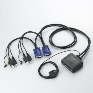 【納期約7～10日】【お一人様1点まで】ELECOM エレコム KVM-KUS CPU切替器(2台用) KVMKUS