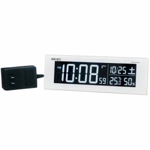 【納期約3週】セイコークロック DL305W 電磁波目覚まし時計時辰儀 SEIKO 白塗り付ける