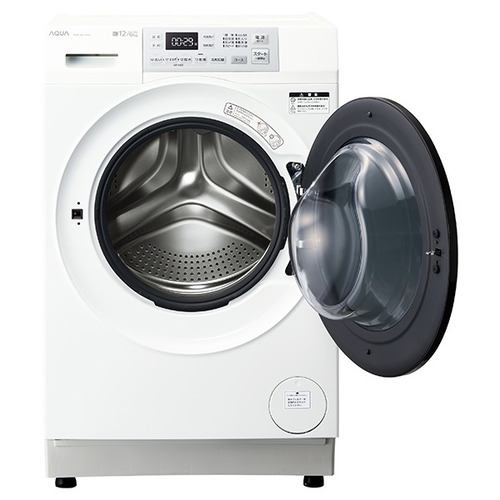 【納期約2週間】【配送設置商品】AQUA ドラム式洗濯乾燥機 AQW-SD12A-R(W) 右開き 洗濯12.0kg 乾燥6.0kg 幅59.5cm お湯洗い まっ直ぐドラム ホワイト系 ヒートポンプ AQWSD12A「ドラム型」
