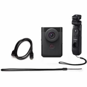 【納期約7～10日】【お一人様1点まで】◎キヤノン PowerShot V10・トライポッドグリップキット（黒いこと）PSV10TRIPODKITBK