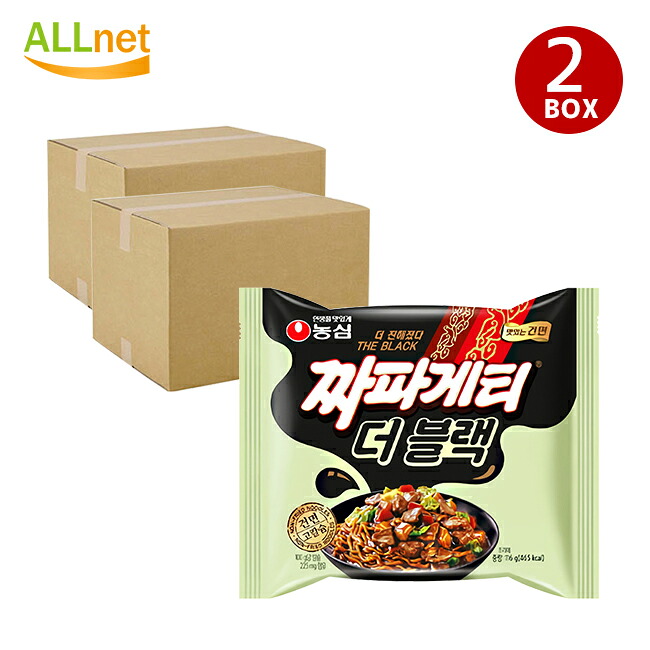 送料無料 農心 THE BLACK チャパゲティ 116g×64個 (2box) 韓国食品 韓国ラーメン
