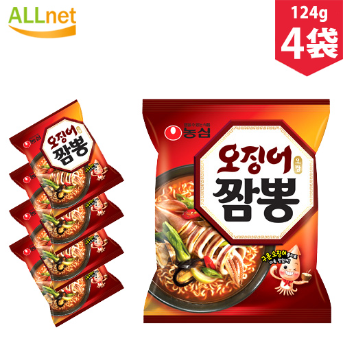 送料無料 イカチャンポン 124g 4嚢 韓国素材 韓国煮焚き 韓国お贈答品 韓国 ラーメン 悪行常食 防災勘定 防災グッズ 乾麺 インスタントラーメン ヘビーラーメン 辛ラーメン ラーメン オジンオ 激安 韓国食料品 Afic Association Org