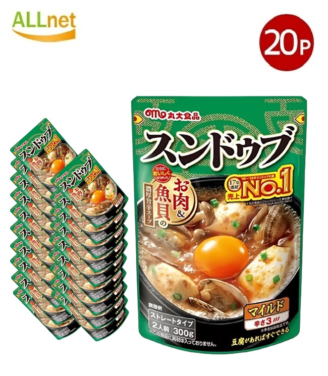 【送料無料】丸大食品 スンドゥブ マイルド スンドゥブの素 マイルド味 300g×20袋セット 韓国調味料