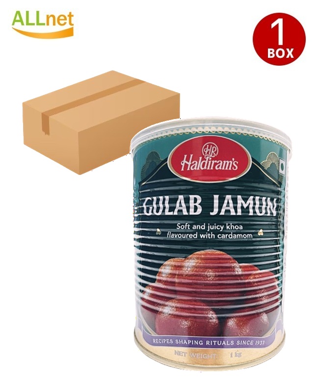 ハルディラム インド グラブジャムン 1kg×12缶セット (1box) 【一部地域 送料無料】Haldirams GULAB JAMUN グラバハール GUL BAHAR スイーツ デザート|オールネショップ