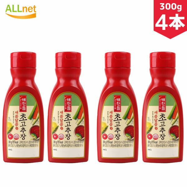 市場 まとめてお得 送料無料 300g×4本セット ヘチャンドル 酢入りコチュジャン チョコチュジャン