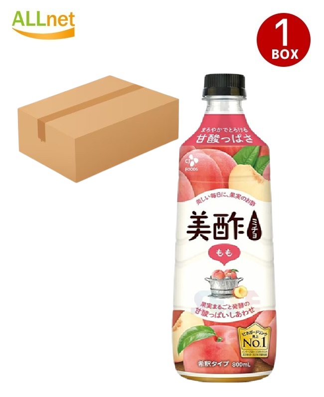 【送料無料】美酢ミチョ もも味 桃 800ml×12個/1BOX ◆CJ/ダイエット酢/健康酢/酢飲料/ざくろ酢/グリーンアップル/マスカット//パインアップル/ザクロ/モモ