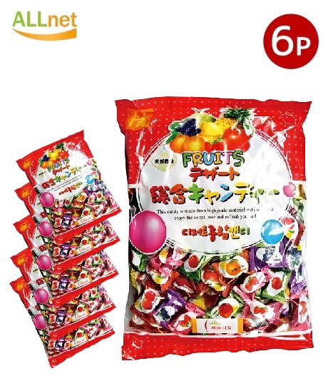 【送料無料】全８種 デザート 総合キャンディー 果物味 750g×6袋セット 業務用 果物飴 韓国お菓子 キャンディー 飴 韓国食品/お菓子/韓国飴/ 韓国キャンディー //韓国什錦水果糖 韓国お菓子レモン／ブドウ／リンゴ／イチゴ／オレンジ／スモモ／コーヒー／ミント