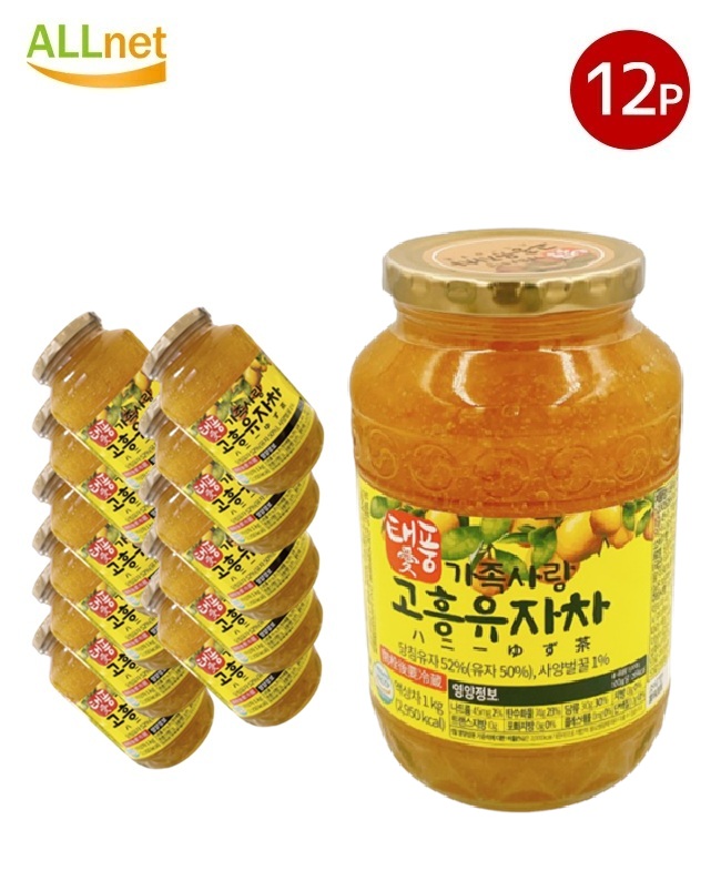 高興 ゴフン ハニー柚子茶 1kg×12本セット【一部地域 送料無料】 ゆず茶/韓国茶/韓国食材/韓国食品/蜂蜜茶/柚子茶/お土産/お中元/果実入お茶/飲物/飲み物/茶/韓国飲料/韓国食品/おいしい柚子茶(ゆず茶)