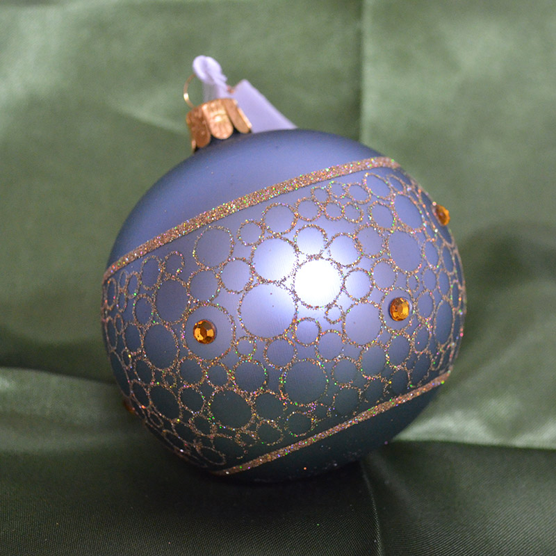 The Glass Ball 6cm Purple Mat Paint Purple Christmas Ornament Decoration Decoration Glitter Tree Europe Home Made In Czech Ornex