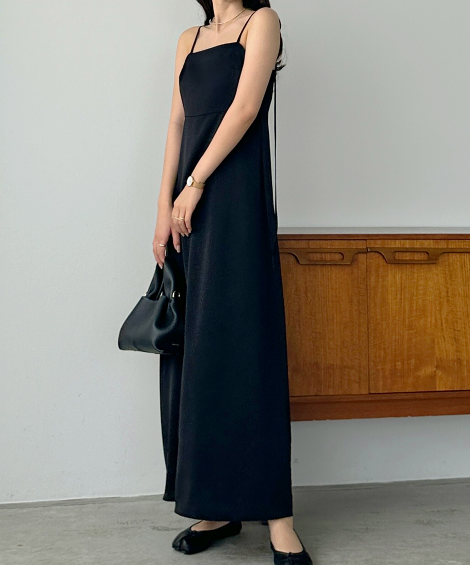 JUNOAH｜Louere ボトルネックニットドッキングワンピース【ペチ