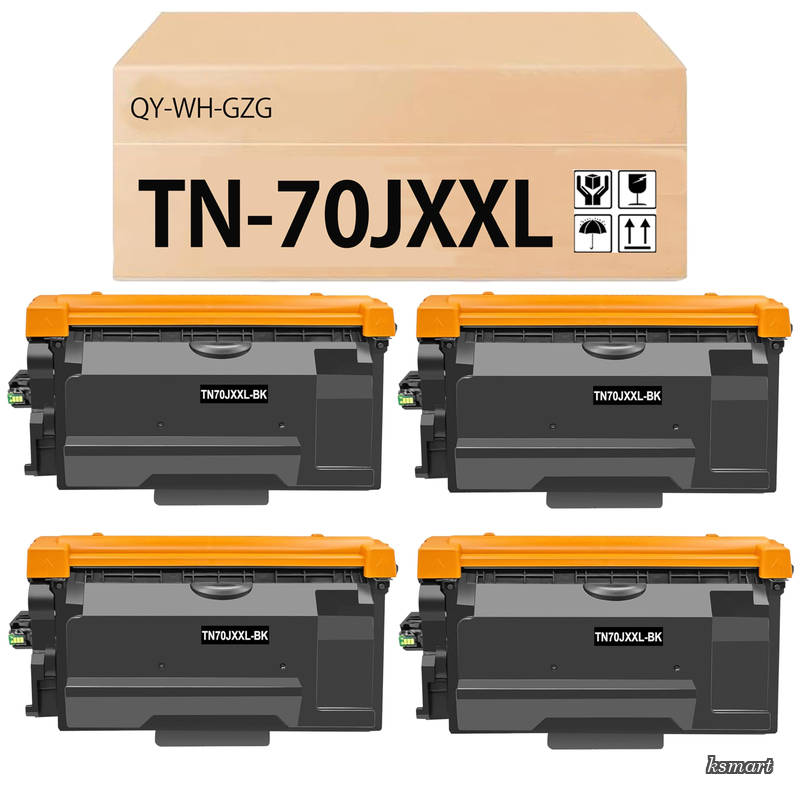 【送料無料】互換トナーカートリッジ 【ブラック 】残量表示機能付き ICチップ付き 大容量 TN-70JXXL-BKx4 計4本|ksmart
