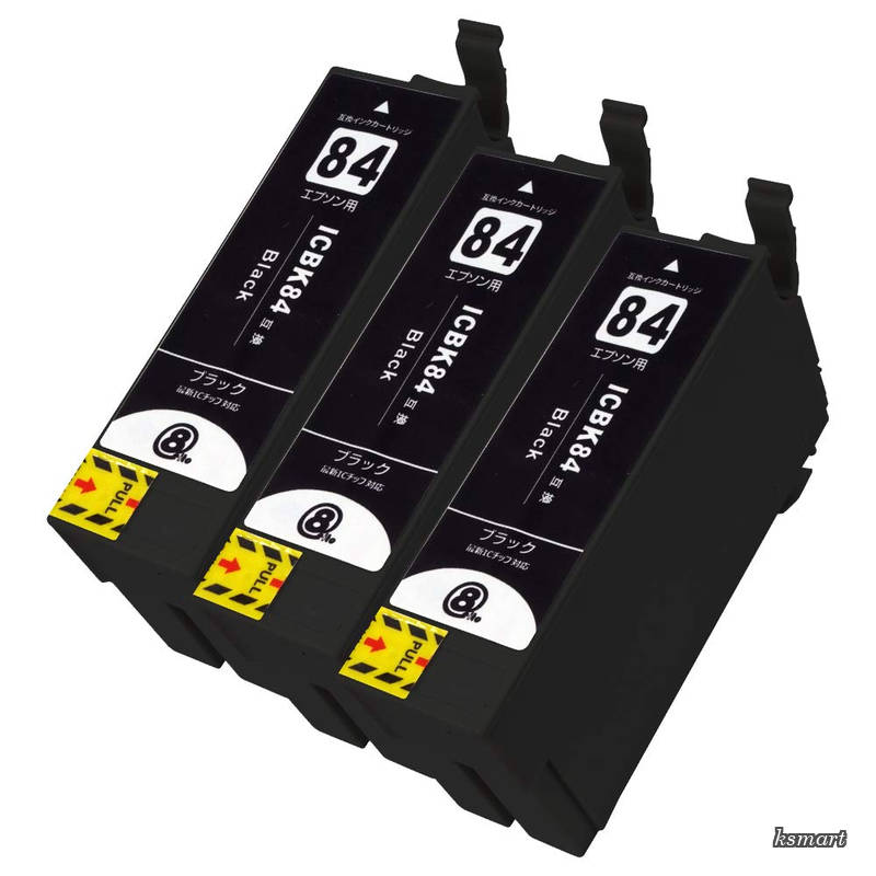 【貨物輸送無料】エプソン ICBK84 (PGBK/えの具黒いこと)【3本仕かける(大収容能力)】 最新 取り替えっこ インキ薬莢 《集積回路手当て積み上げる・残量書きあらわす相応う》 虫めがね 集積回路84 集積回路84PGBK 84 84PGBK 純然たる負けず劣らずのえの具インキ (相応う機種: PX-M780F / PX-M781F)【STAR JET製】