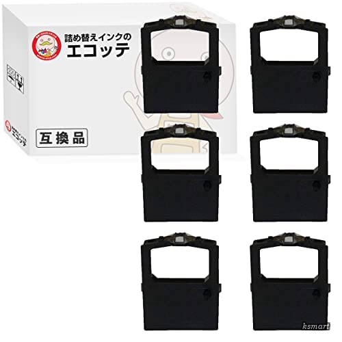 【送料無料】OKI (沖)用 RN1-00-004 / RN6-00-004 / RN1 / 6-00-004 インクリボンカセット 黒 6個 ML5350SE|ksmart