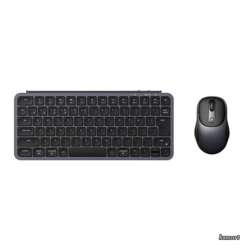 【送料無料】B1 Pro & BM24 ワイヤレスキーボードマウスコンボ、日本語JISかな印字なしレイアウト、 超薄軽量・ Bluetooth 5.2/2.4GHz/有線 キーリマップ可能&マウスDPI調整対応 macOS/Windows/Linux|ksmart