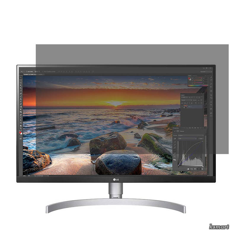 【送料無料】27UL850-W 27インチ ホワイト 対応 覗き見防止 プライバシーフィルター 反射防止 両面使用 ブルーライトカット 液晶保護フィルム 着脱簡単 PCフィルター専門工房｜ksmart