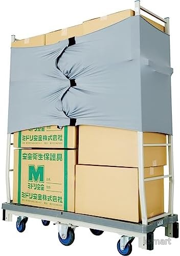 【送料無料】荷崩れ防止カバー 包みラップレス ストックカート用 繰り返し使える エコ素材 リサイクルポリエステル 伸縮性 使い捨てフィルム削減 便利グッズ 荷造り 梱包資材｜ksmart