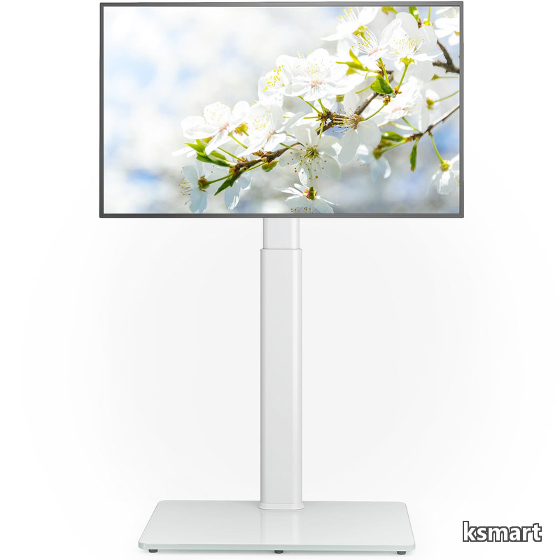 【貨物輸送無料】AX WABER テレビ受像機照明ランプ 壁寄せ白いこと ご機嫌印字機 テレビ受像機台 tv照明ランプ 27~60in相応う VESA/横100～400粍/縦100～400粍 高さ調節する能力のある 働き掛ける35°首振 耐荷