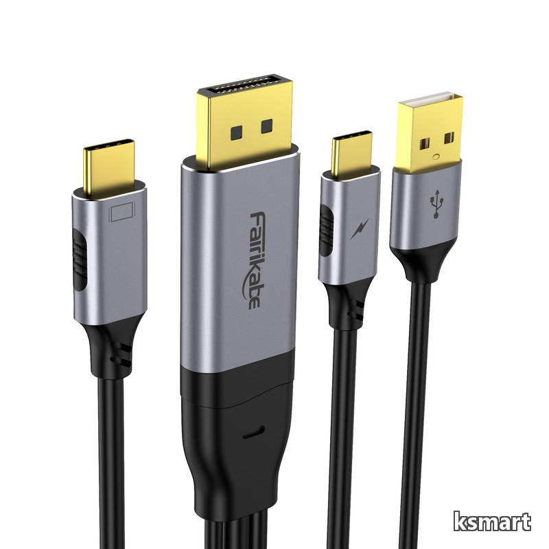 【貨物輸送無料】DisplayPort to USB C 有線テレビ 5K60サイクル/4K144サイクル/4K60サイクル、2m 単道のりDisplayPort出どころ から USB-C 振り合う能力のあるな移動性管する、Studio Display、Nreal Air/X